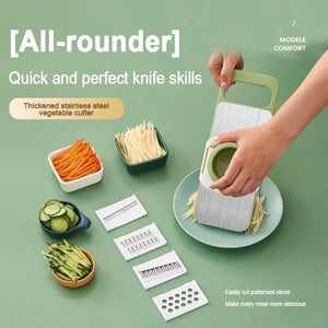 5 in 1 Stainless Steel Multifunctional Vegetable Slicer Cutter