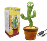 Dancing Cactus Toy  Rechargeable  with Music, Singing, Talking, Lightning, Wriggle- Funny talk back toy For Kids-  High Quality