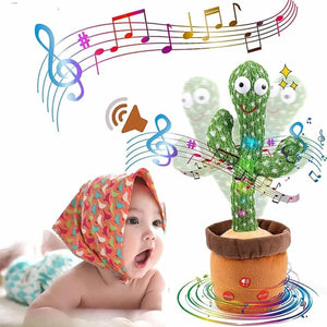 Dancing Cactus Toy  Rechargeable  with Music, Singing, Talking, Lightning, Wriggle- Funny talk back toy For Kids-  High Quality