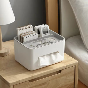 ECOCO Versatile Desktop Tissue Box, Stylish Tissue Case