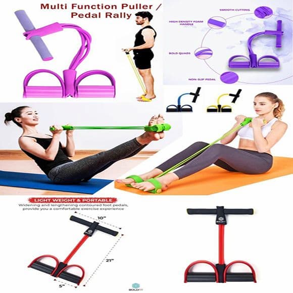 Rubber Pull Tummy Trimmer Waist Trimmer Abs Exerciser for Men and Women